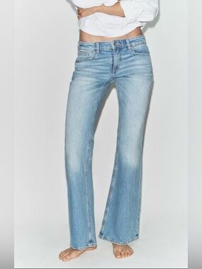 Zara Light Blue Flare Jeans